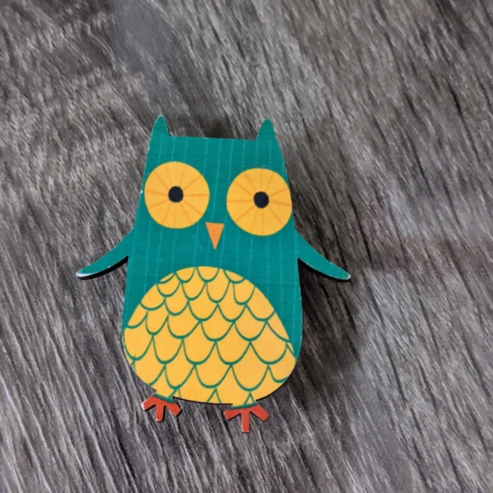 Little Wooden Set Of 10 Forest Animals Fox Turtle Bear Raccoons Squirrel Owls